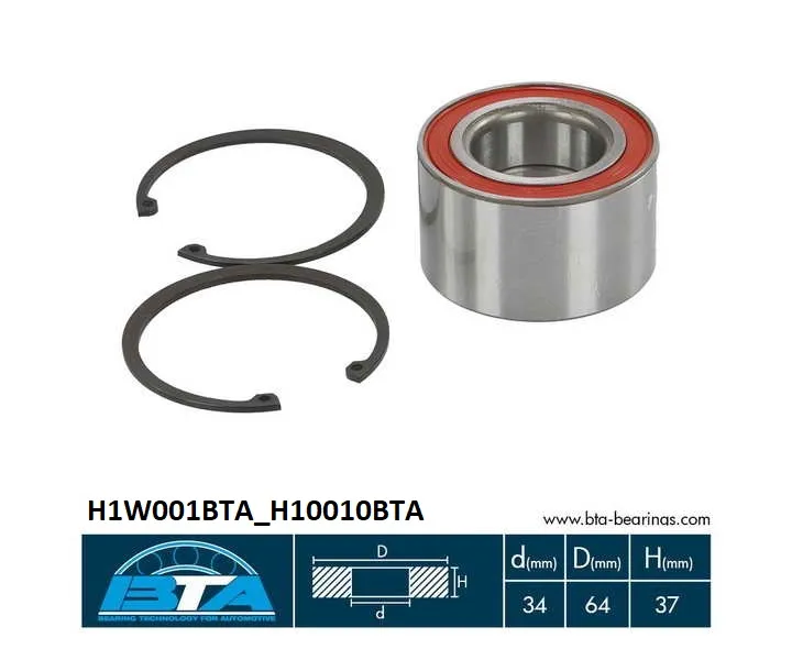 Omezená Nabídka ložisko kola D 64 / d 34 / š 37 mm pro KNOTT 200x50 , nebrzděné nápravy KNOTT VG 7L, AL-KO 2051