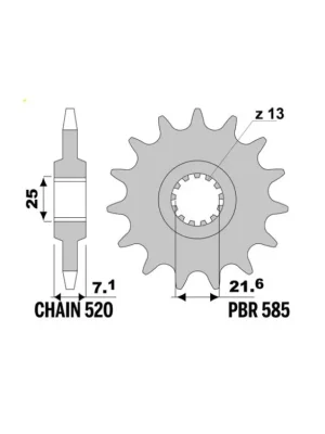 Doprava Zdarma Sekundární řetězové kolečko PBR Sprockets pro KAWASAKI/ SUZUKI/ YAMAHA mod.520