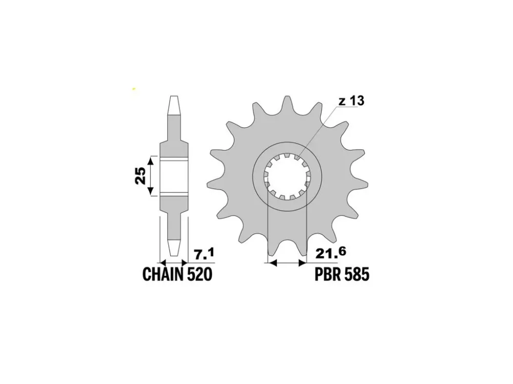 Doprava Zdarma Sekundární řetězové kolečko PBR Sprockets pro KAWASAKI/ SUZUKI/ YAMAHA mod.520