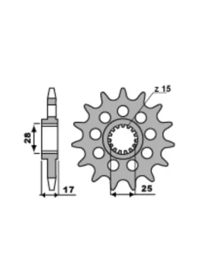 Sekundární tiché řetězové kolečko PBR Sprockets RSS pro DUCATI 1100/1199/1299/ Panigale/Panigale V4/ Streetfighter V4/ Multistrada V4 mod.525 Nízká Cena