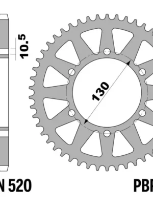 Sezónní Sleva Rozeta ergalová PBR Sprockets pro GAS GAS 250/300/450/ YAMAHA YZF-R1/R3/R6/ FZ-6/ MT03/MT07/ SUZUKI GSX-R 600/750/1000/ KAWASAKI Z/R/ZZR/ 50/80/125/300/400/500/550 mod.520 RACING
