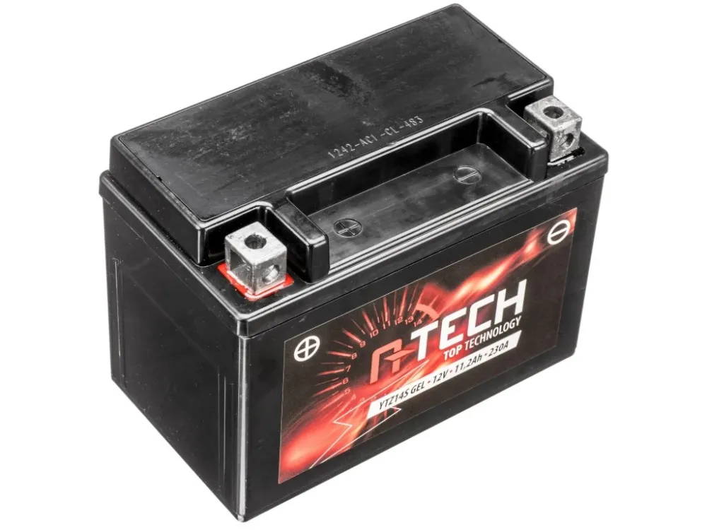 baterie 12V, YTZ14S GEL, 11,2Ah, 230A, bezúdržbová GEL technologie 150x87x110, A-TECH Cenový Hit
