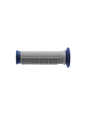 Levný RENTHAL gripy ATV KEVLAR DUAL COMPOUND HALF WAFFLE BLUE, dvoudílné, barva šedá/modrá