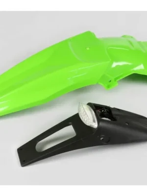 UFO zadní blatník KAWASAKI KLX 450 07-08 se světlem, barva zelená Nejlepší Volba