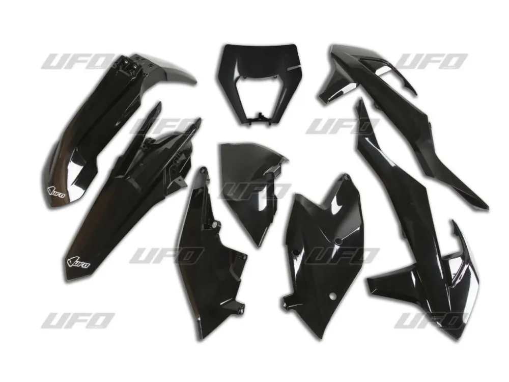 Odeslání Ihned UFO kompletní plasty KTM EXC/EXCF 17-19, barva černá (s krytem světla)