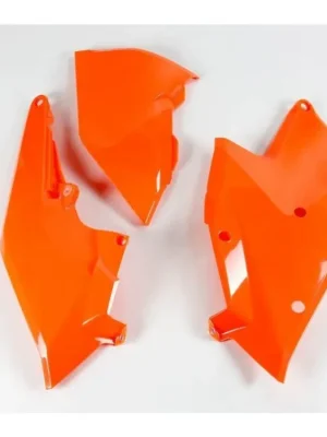 Nová Kolekce UFO boční tabulky zadní KTM SX/SXF 16-18, EXC/EXCF 17-19, barva oranžová fluo