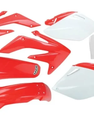 Nejlepší Volba UFO kompletní plasty HONDA CRF 450 R 05-06, barva OEM (červená/bílá)
