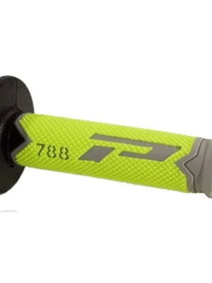 PROGRIP gripy PG788 OFF ROAD (22+25mm, délka 115mm) barva šedá/žlutá fluo/ černá (trojdíln Vrácení Zdarma