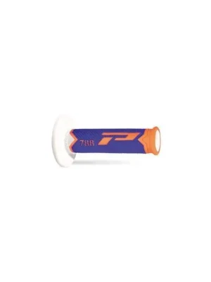 Aktuální PROGRIP gripy PG788 OFF ROAD (22+25mm, délka 115mm) barva oranžová fluo/modrá/bílá (trojdí