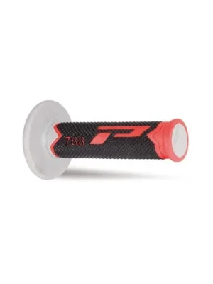 Levný PROGRIP gripy PG788 OFF ROAD (22+25mm, délka 115mm) barva červená/černá/šedá (trojdílné) (