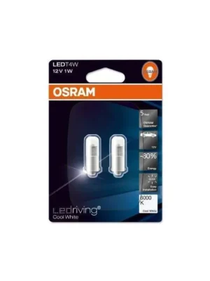 Dokud Zásoby Vydrží OSRAM žárovka LED RIVING COOL WHITE 6000K 1W 12V BA9S T4W (sada 2 ks)