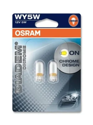 OSRAM žárovka 5W 12V W2,1x9,5D WY5W DIADEM chromové (BLISTER dvojitý) Víkendová Akce