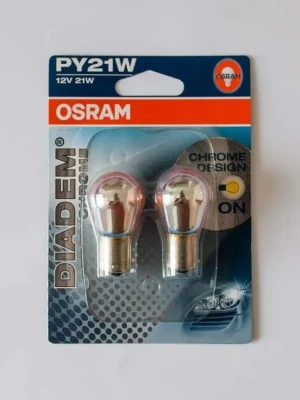 OSRAM žárovka 21W 12V BAU15S PY21W DIADEM chromové (BLISTER dvojitý) Omezená Nabídka