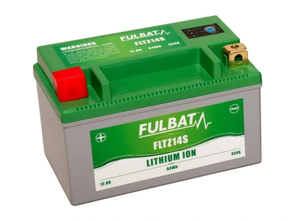 Časově Omezené motobaterie litiová Fulbat LiFePO4 12V, 5Ah, 350A, hmotnost 0,85 kg, 150x87x93 mm nahrazuj