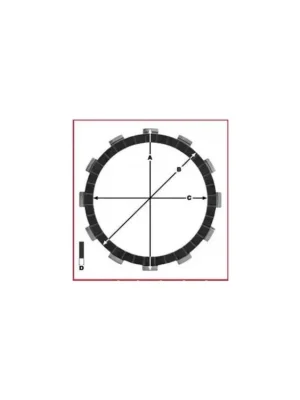 Expresní Doručení TRW MCC414-8 spojkové lamely YAMAHA XJ 550 81-83 (EBS2306)