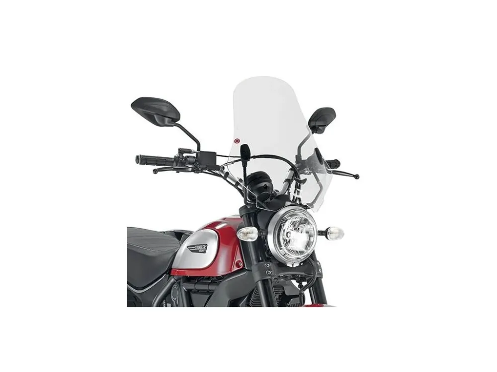 Autentický Kappa 7407AK přední plexi, čiré 48 x 43,5 cm (VxŠ) DUCATI Scrambler 400 (16-19), DUCATI S