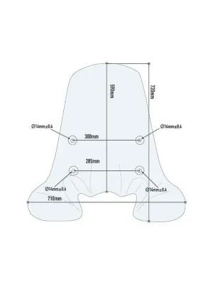 Kappa 1117AK přední plexi, čiré 72 x 71 cm (VxŠ) HONDA SH 125i 150i (12-19), HONDA SH 125i Tovární Cena