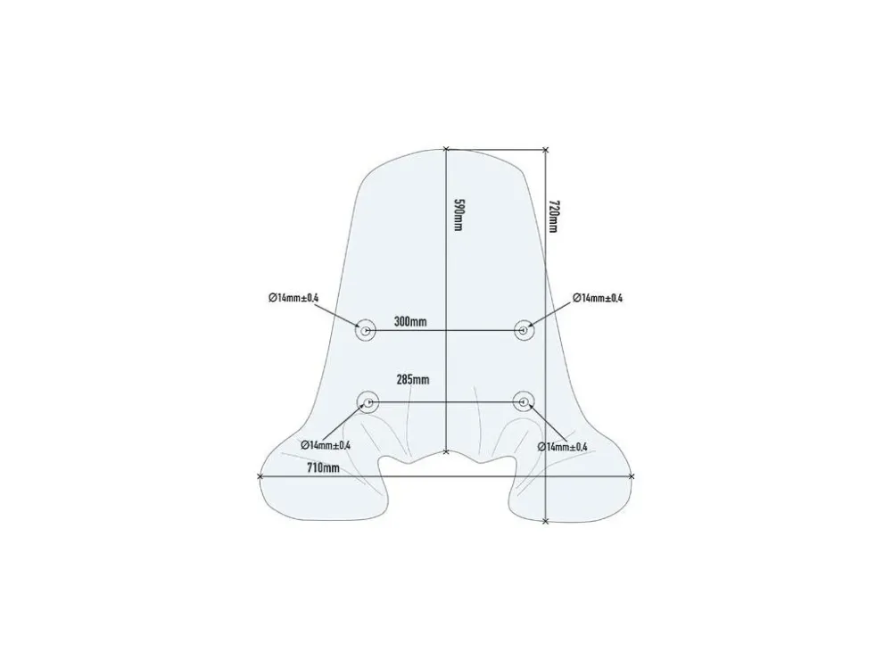 Kappa 1117AK přední plexi, čiré 72 x 71 cm (VxŠ) HONDA SH 125i 150i (12-19), HONDA SH 125i Tovární Cena
