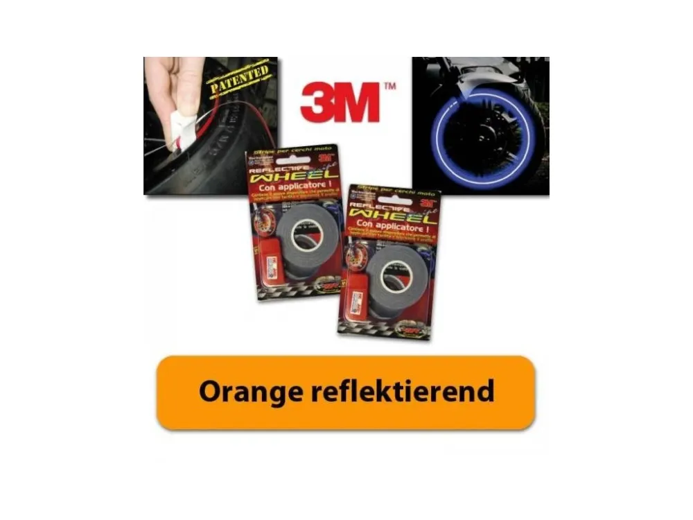 3M proužky na ráfky kola reflexní oranžové reflexní, 5mm, 6 metrů včetně adaptéru, až na 1 Přímo Od Výrobce