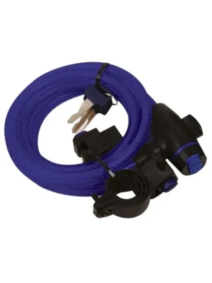 Cable lock - Oxford kabelový zámek na motorku, délka 1,8 m, modrý Doprava Zdarma
