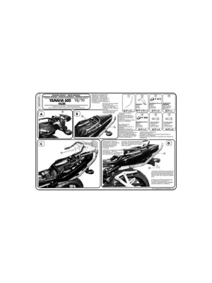 Aktuální nosič zadního kufru Yamaha FZS 600 Fazer 1998-2003