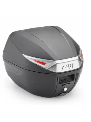 Nejprodávanější C30NT kufr GIVI černý, čiré odrazky (Monolock s plotnou), objem 30 ltr.