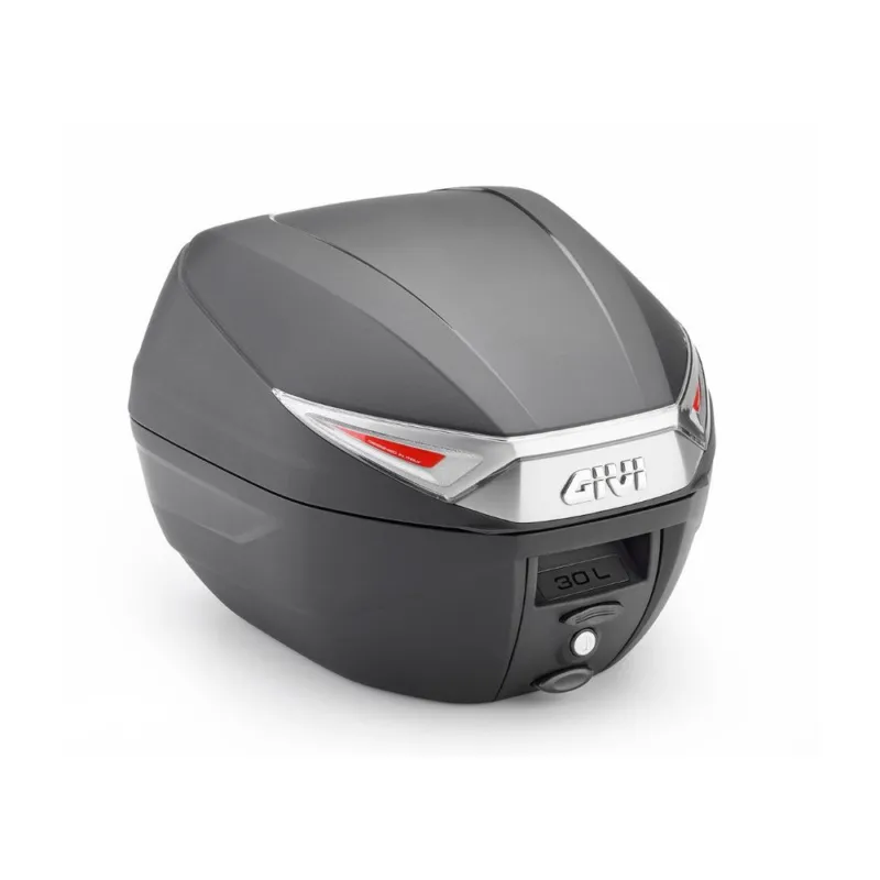 Nejprodávanější C30NT kufr GIVI černý, čiré odrazky (Monolock s plotnou), objem 30 ltr.