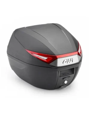Časově Omezené C30N Kufr GIVI (Monolock s vlastní plotnou), 30l, červené odrazky