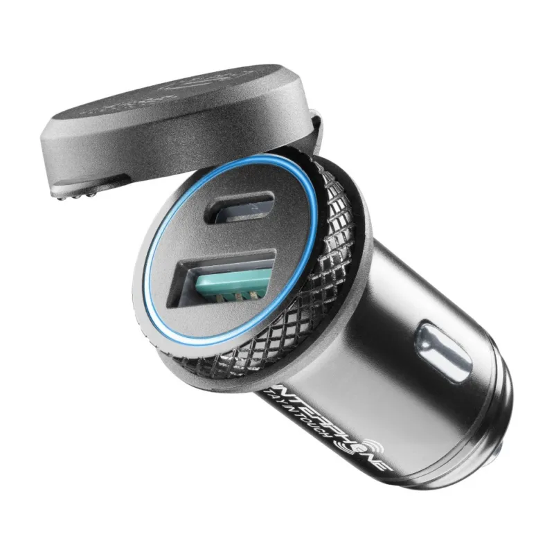 Adaptér Interphone s 1 x USB a 1 x USB-C výstupem pro motocykly, černý | HZmoto - vše pro motorkáře a jejich stroje Odeslání Ihned