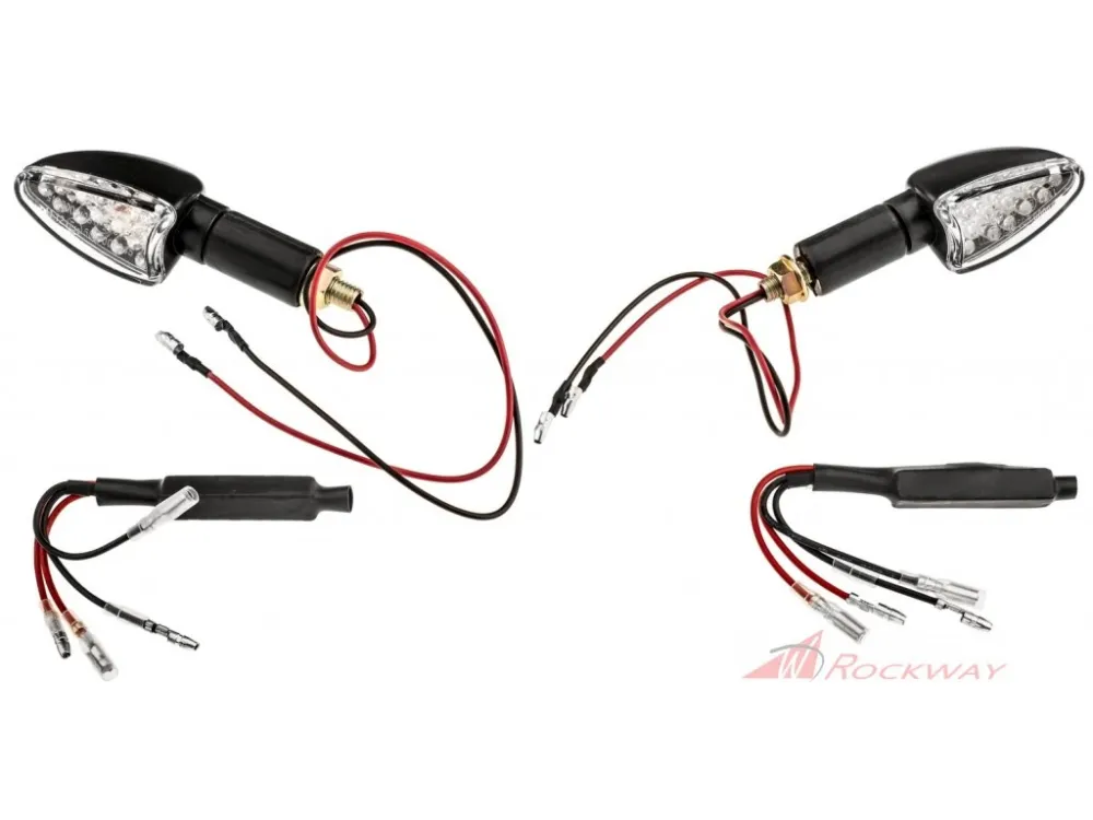blinkr LED Arrow dlouhý, OXFORD (čiré sklíčko, černý plášť, pár)- 5A Jen Po Omezenou Doba