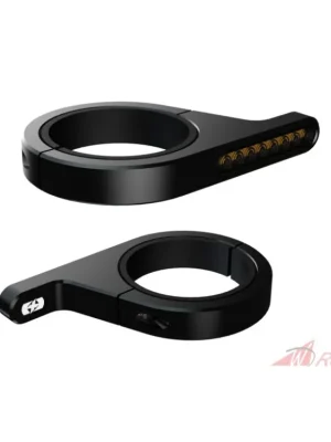 Časově Omezené blinkry na trubky přední vidlice DarkTurner, OXFORD (black)- 5A
