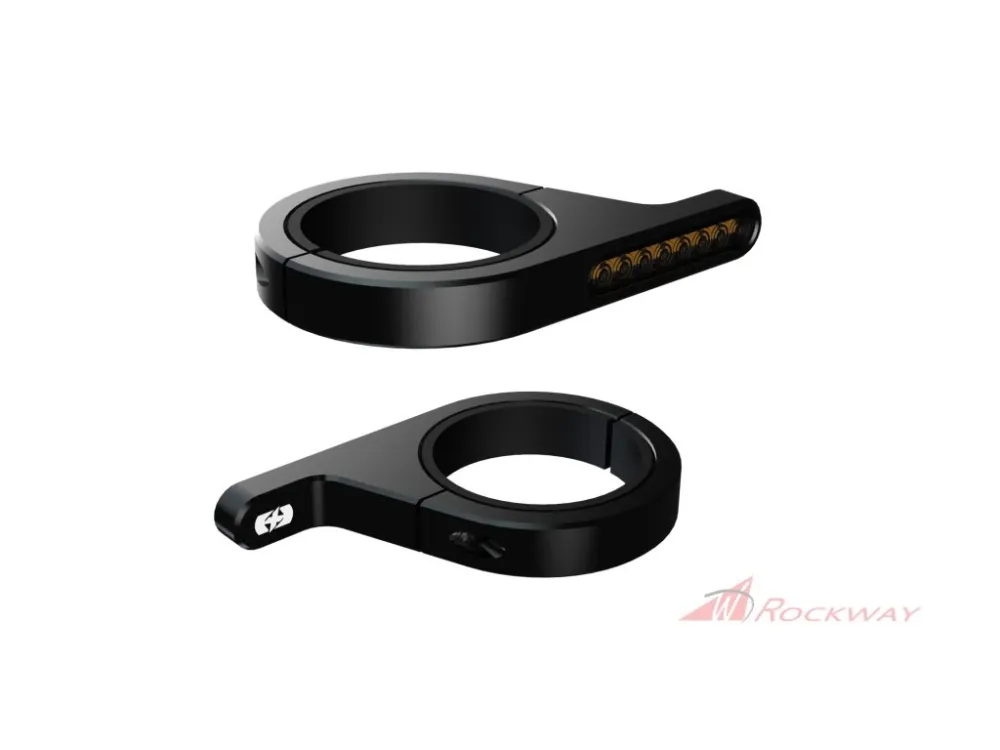 Časově Omezené blinkry na trubky přední vidlice DarkTurner, OXFORD (black)- 5A
