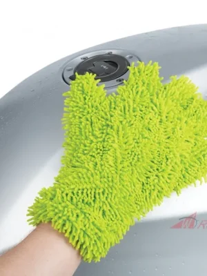Rychlé Dodání mycí rukavice NOODLE WASH GLOVE, OXFORD (mikrovlákno, zelená fluo)- 5A