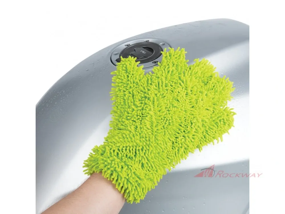 Rychlé Dodání mycí rukavice NOODLE WASH GLOVE, OXFORD (mikrovlákno, zelená fluo)- 5A