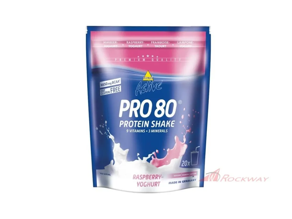Autentický protein ACTIVE PRO 80 / 500 g Malina-jogurt (Inkospor - Německo)- 5A