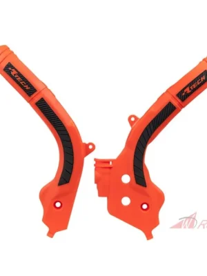Finální Výprodej protektory rámu KTM, RTECH (sada, oranžovo-černé)- 5A