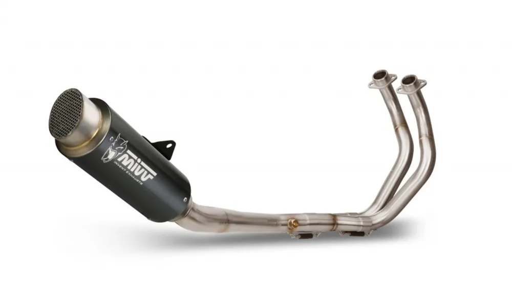 Autentický Výfuk kompletní 2x1 MIVV GP PRO Y.045.LXBP Černá nerezová ocel pro YAMAHA MT-07 / FZ-07 (2014-2020)