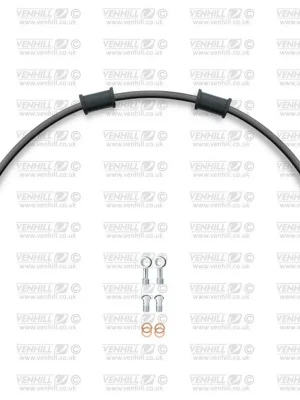 Přímo Od Výrobce Hadice přední brzdy sada Venhill POWERHOSEPLUS KAW-5010F-BK (1 hadice v sadě) černé hadice, chromové koncovky