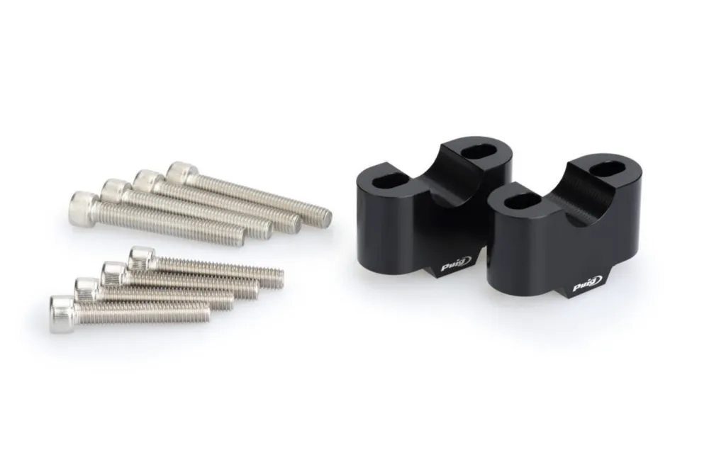 Akce Zvýšení řidítek PUIG 3672N černý výška 30mm, d 22mm