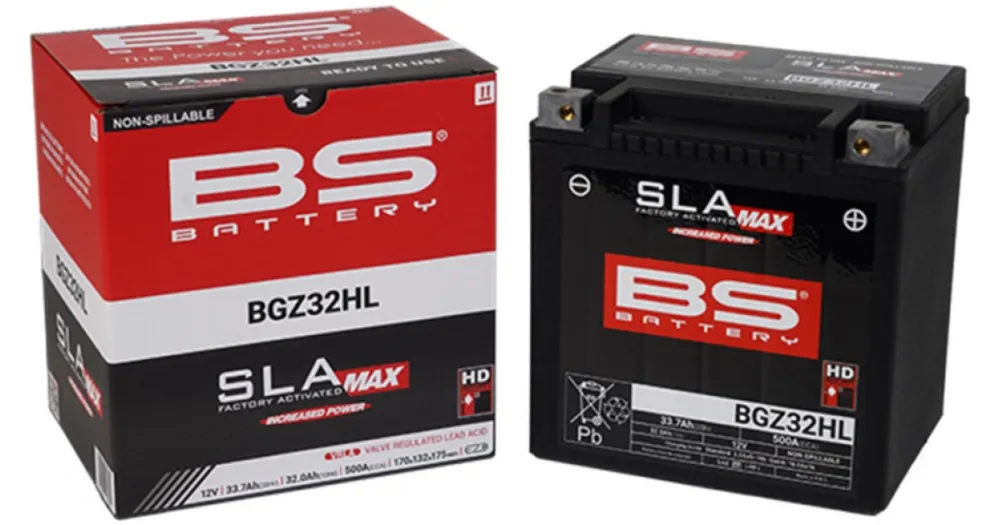 Originální BS-BATTERY továrně aktivovaná motocyklová baterie BGZ32HL SLA MAX