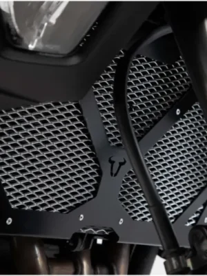 Super Cena SW MOTECH Kryt chladiče Černá/Stříbrná. Kawasaki Versys 1000 (18-)./ Versys 1100 (2025-)