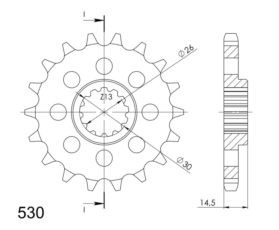 Řetězové kolečko SUPERSPROX CST-340:18 18 zubů, 530 Rychlé Dodání
