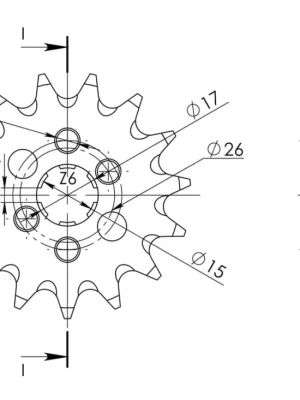 Autentický Řetězové kolečko SUPERSPROX CST-252:12 12 zubů, 420