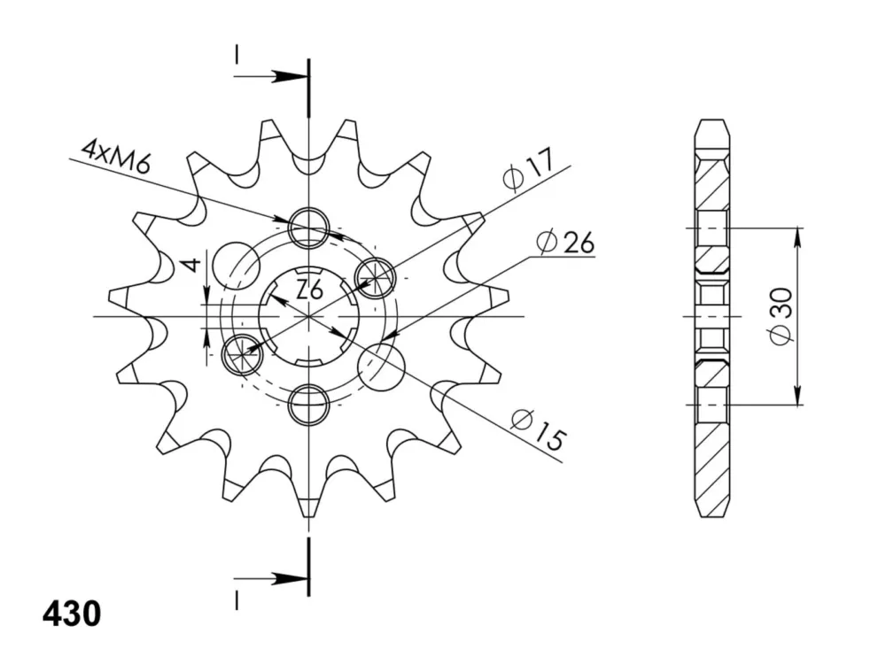 Autentický Řetězové kolečko SUPERSPROX CST-252:12 12 zubů, 420