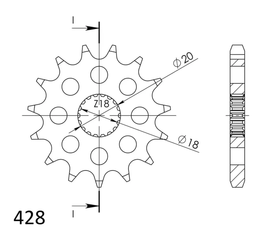Super Cena Řetězové kolečko SUPERSPROX CST-426:13 13 zubů, 428