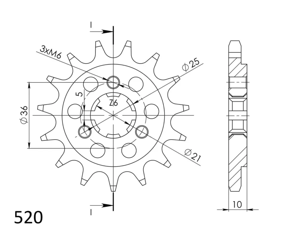 Oblíbený Řetězové kolečko SUPERSPROX CST-438:17 17 zubů, 520