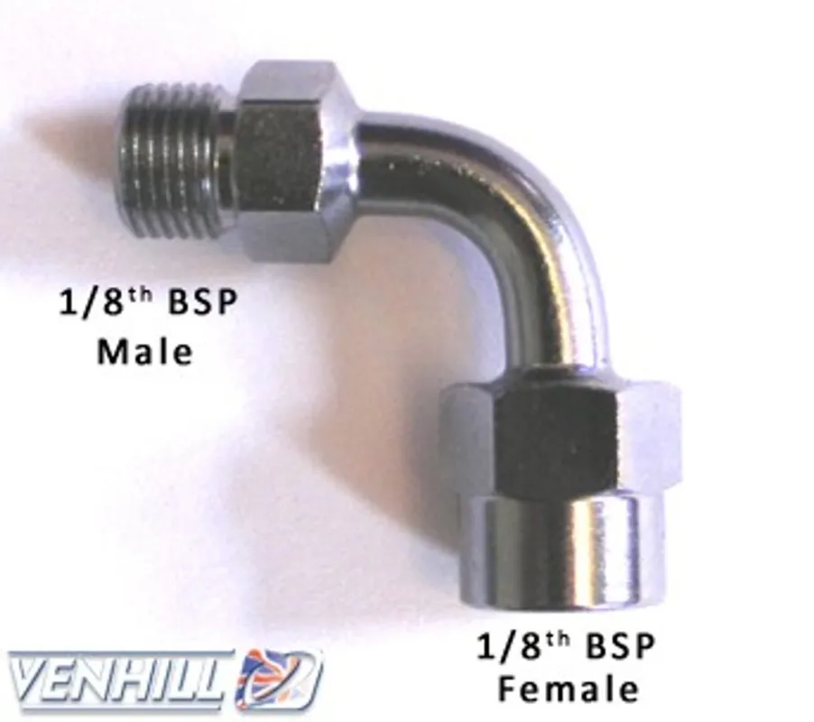 Rychlé Dodání Otočný kloub Venhill POWERHOSEPLUS E690 90 deg 1/8 TH BSP chrom
