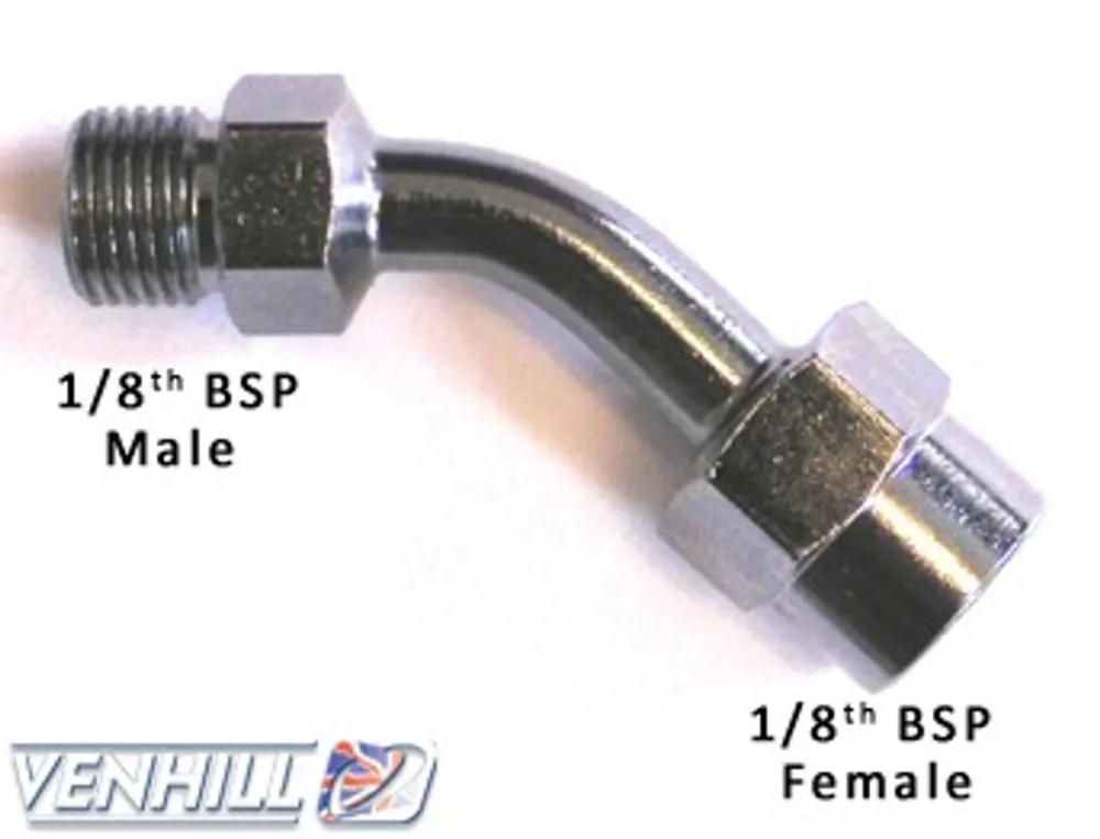 Otočný kloub Venhill POWERHOSEPLUS E645 45 deg 1/8TH BSP chrom Nejprodávanější