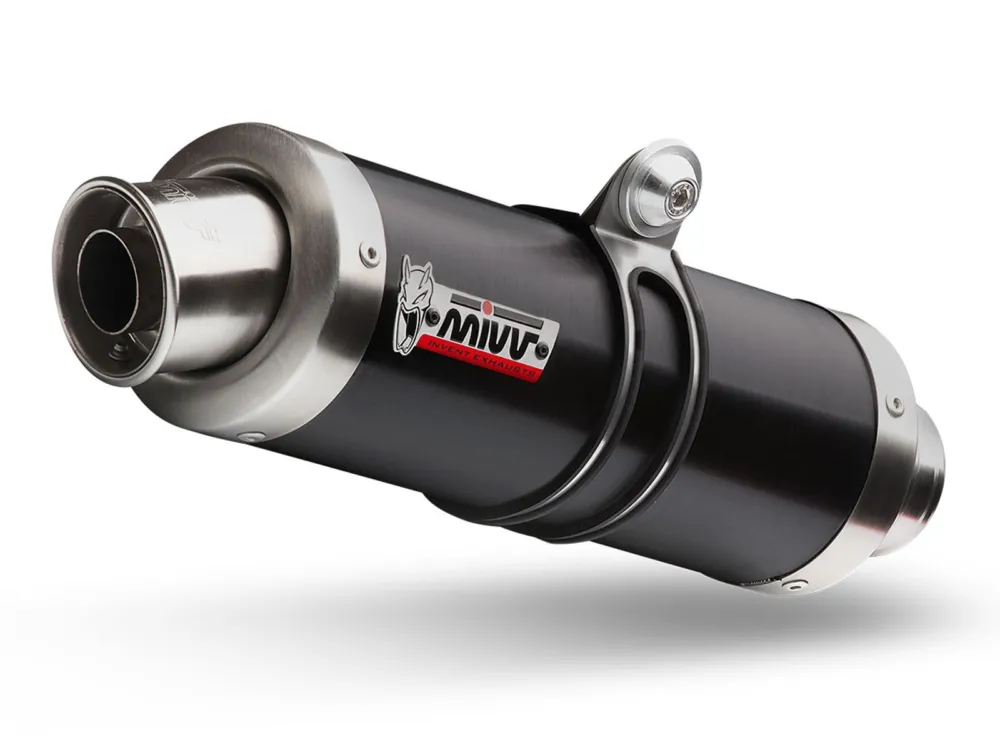 2 koncovky výfuku MIVV GP D.025.LXB Černá ocel Doprava Zdarma