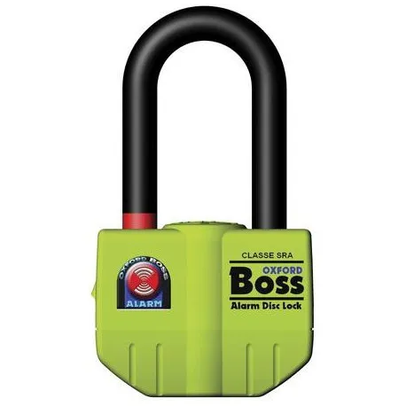 Expresní Doručení Zámek kotoučové brzdy Boss Alarm, OXFORD (integrovaný alarm, průměr čepu 14 mm, žlutý)